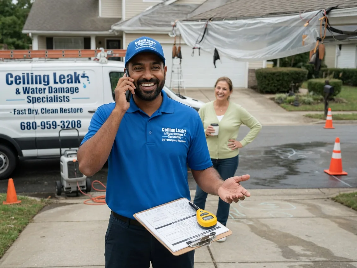 Ceiling Leak Cleanup Spurlockville, WV FAQs